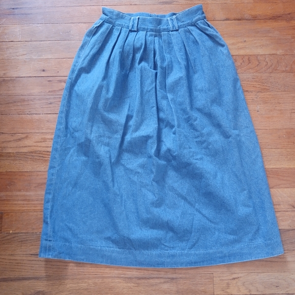 Vintage L.L. Bean 90's A-Line Skirt Petite - Picture 3 of 5